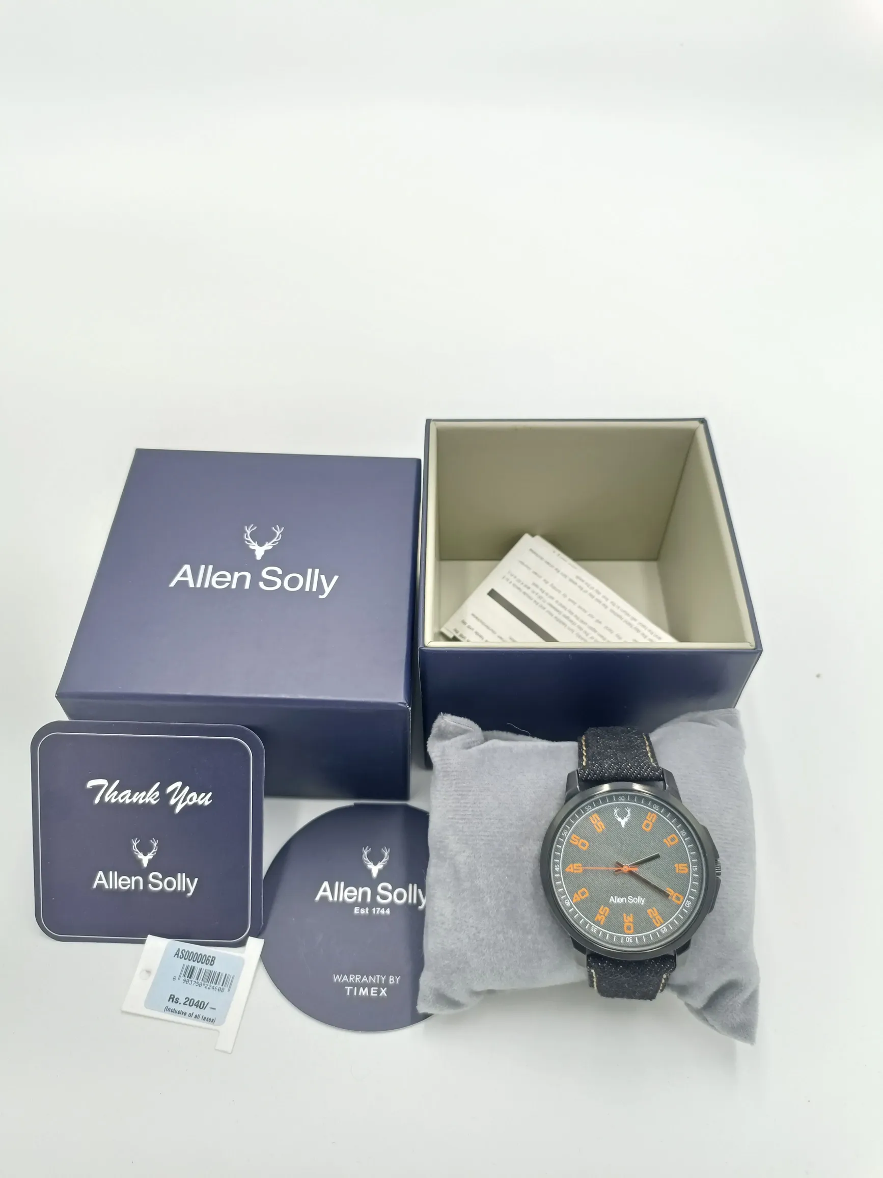 Allen Solly Men's Analog Watch With Black fabric Strap