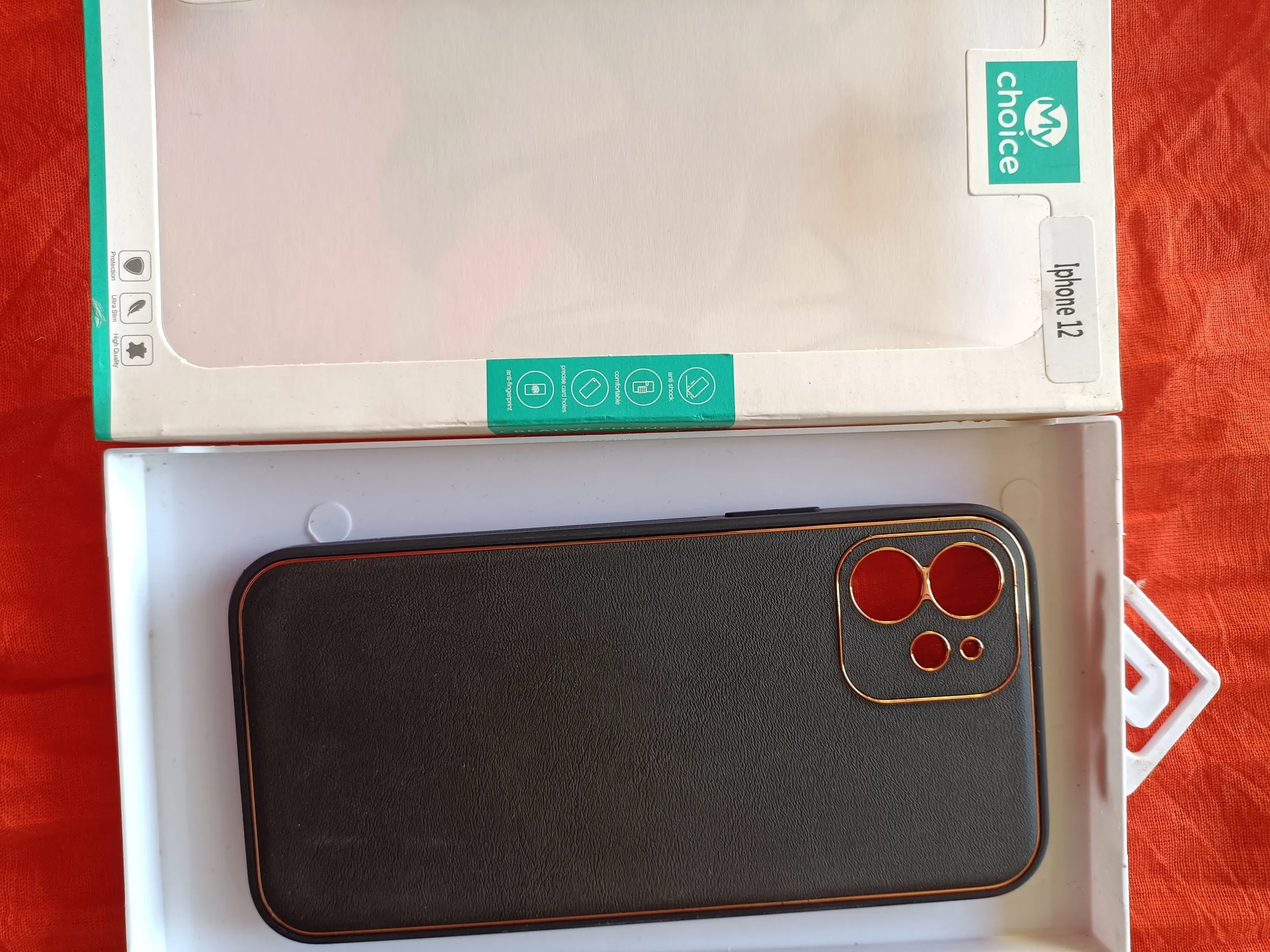 Iphone 12 Leather Back Cover - Elegant Protection