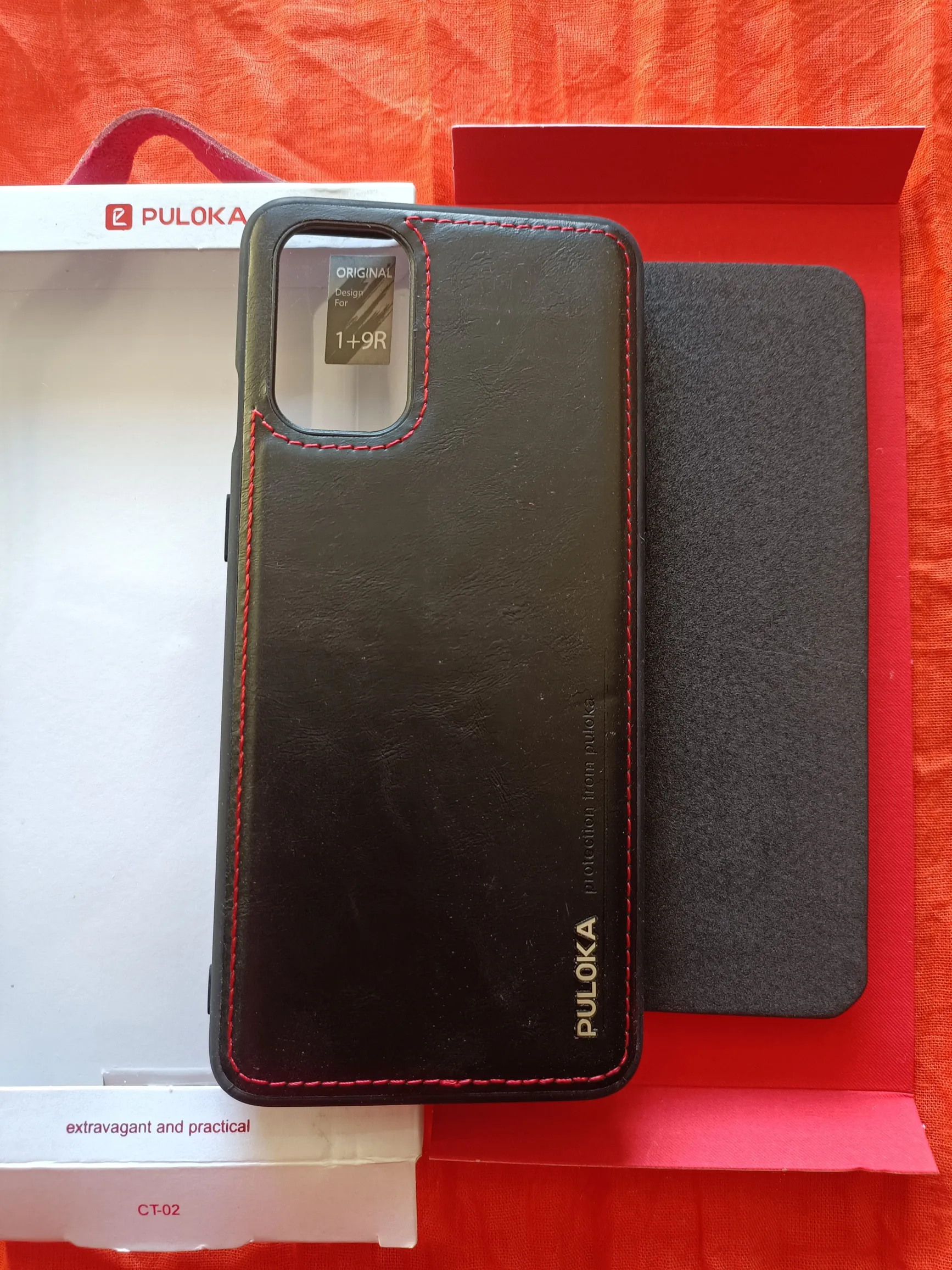 Sold second hand Puloka Leather Back Cover For Oneplus 9R - Premium Quality on Resellpur