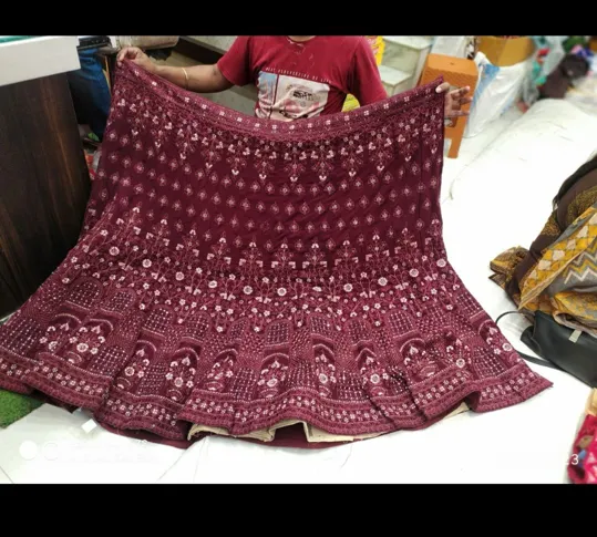 Heavy Maroon Royal Lehenga Choli With Embroidery - Size M