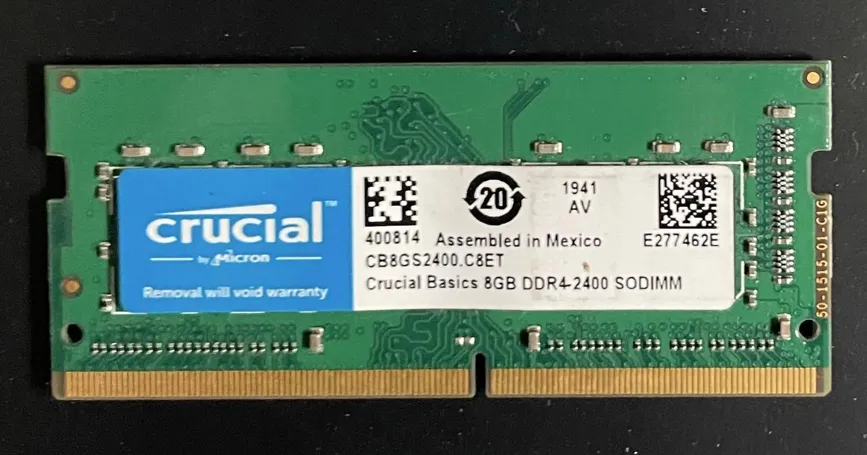 Buy used Crucial Basics 8GB DDR4-2400 SODIMM RAM - Green online on Resellpur