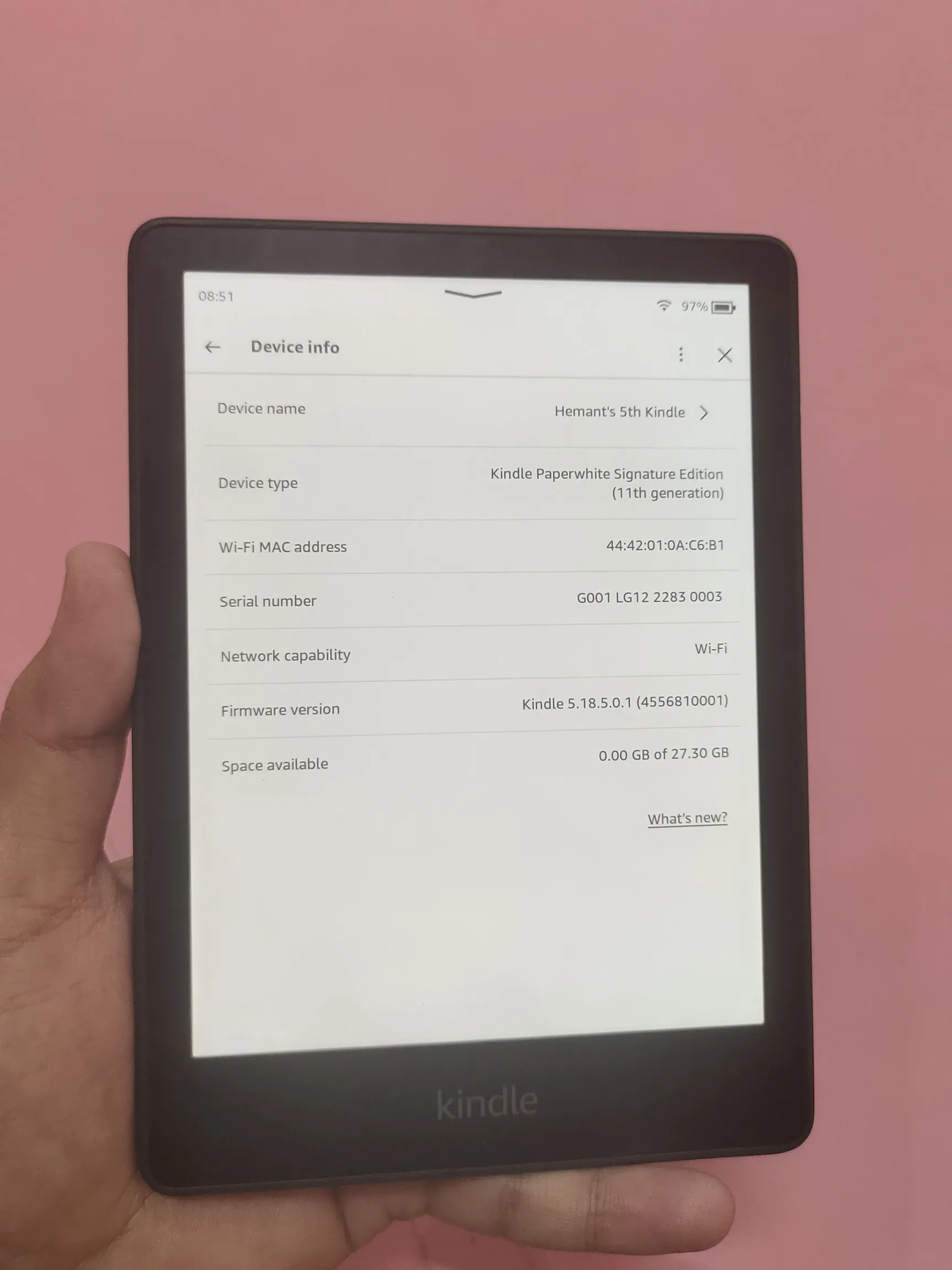 Buy used Kindle Paperwhite Signature Edition - Very Good - 32GB - Black - Wi-fi online on Resellpur