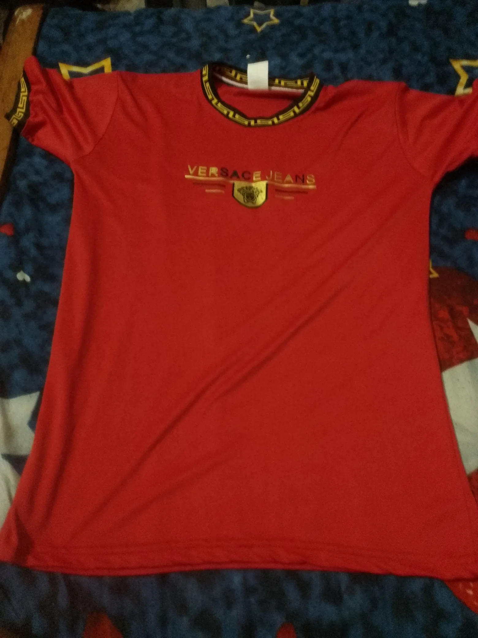 Versace Jeans Red Men's T-shirt Good Condition Stretchable Size L