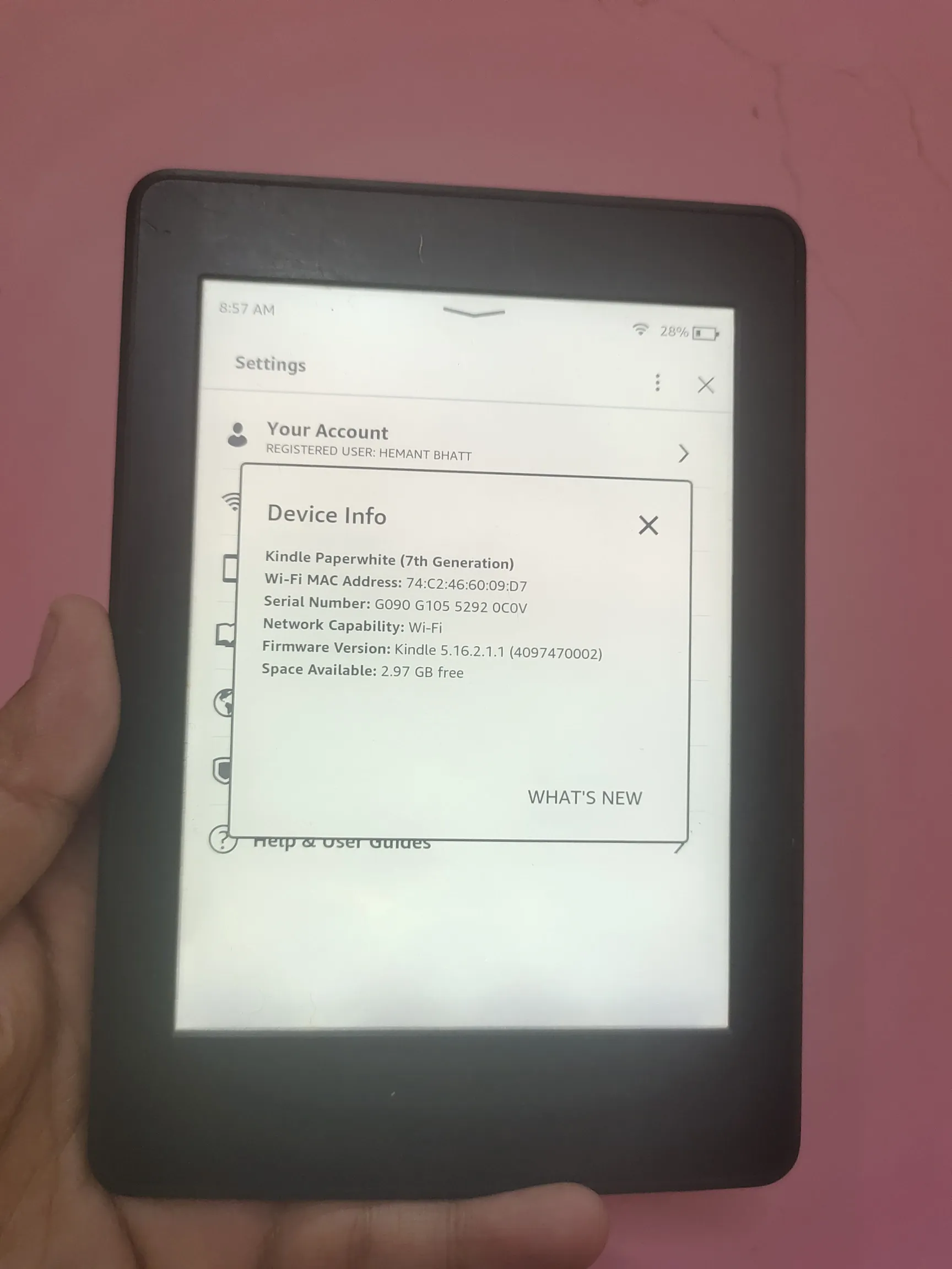 Sold second hand Kindle Paperwhite Good Condition Black 7th Gen - Long Battery Life on Resellpur