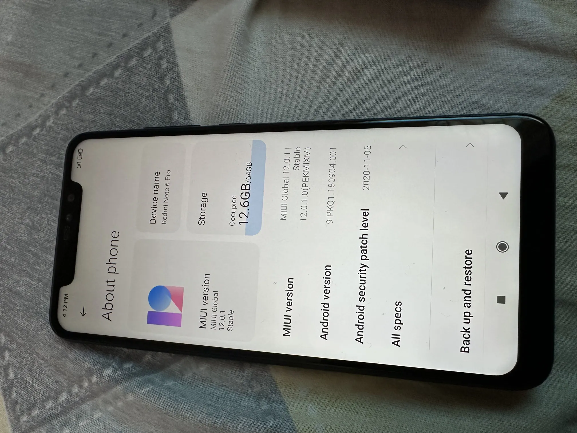 Sold second hand Xiaomi Redmi Note 6 Pro 4GB RAM 64GB Used Smartphone on Resellpur