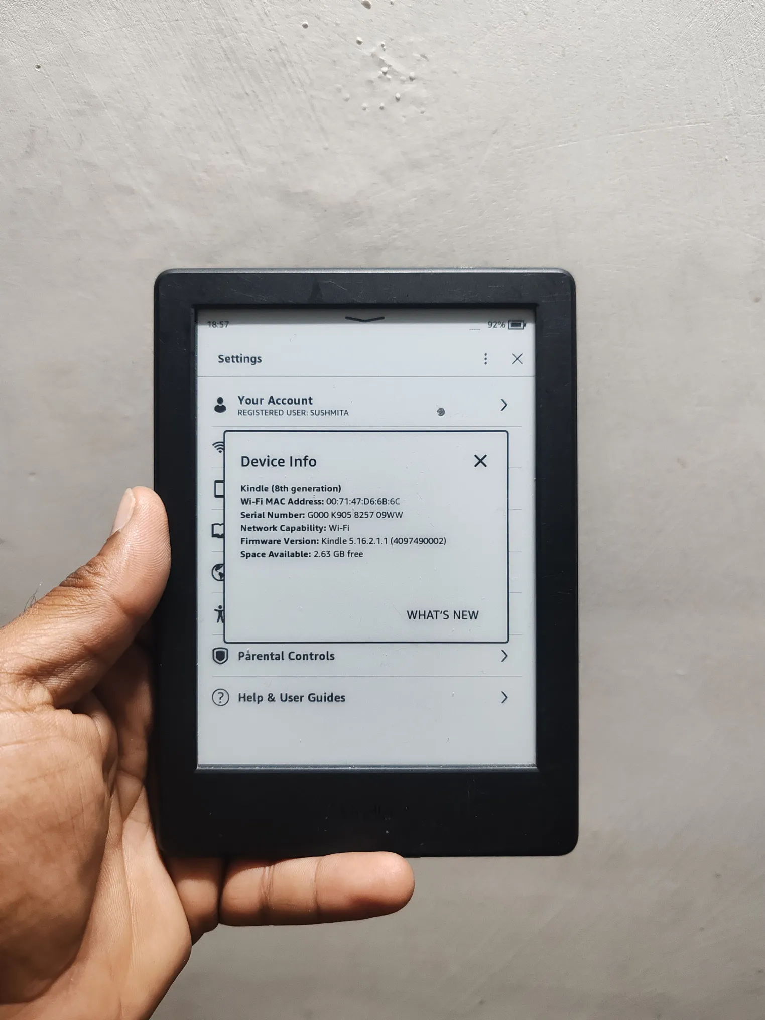 Sold second hand Amazon Kindle 8th Gen Used E-reader Black 6-inch Glare-free Display on Resellpur