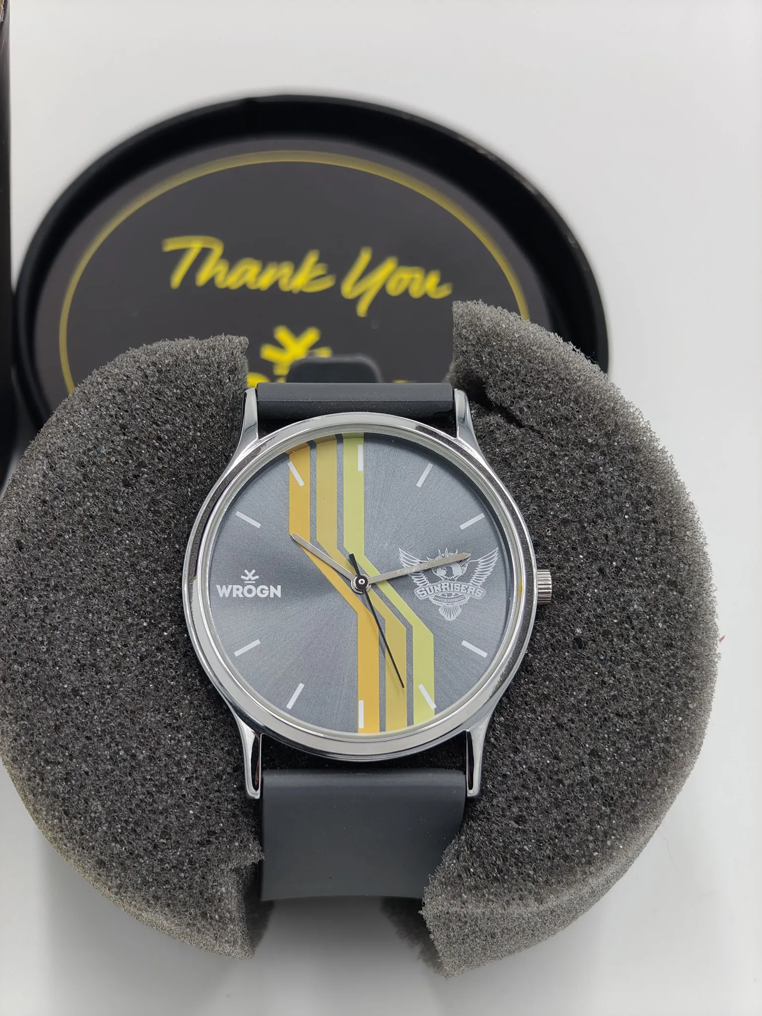 WROGN Men's Analog Watch - Premium Rubber Strap - Black