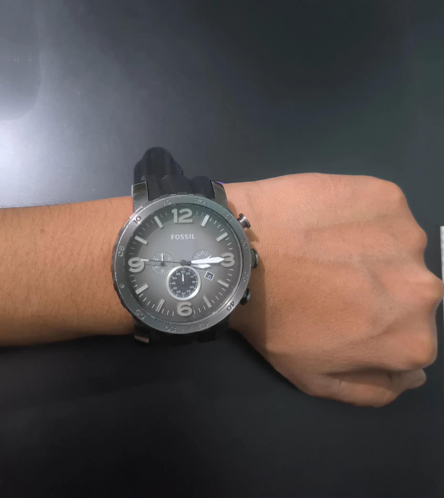 FOSSIL NATE Analog Watch JR14371, Original Dial, Strap Changed, Perfectly working