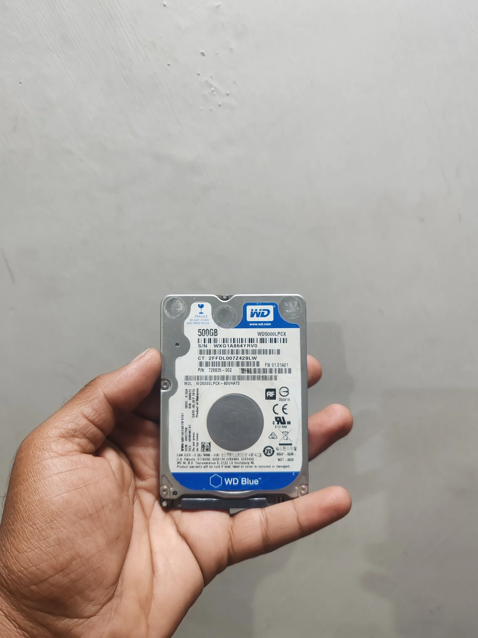 Buy used WD Blue 500GB HDD | Preloved | Portable Storage | Compact | Ideal For Laptops online on Resellpur