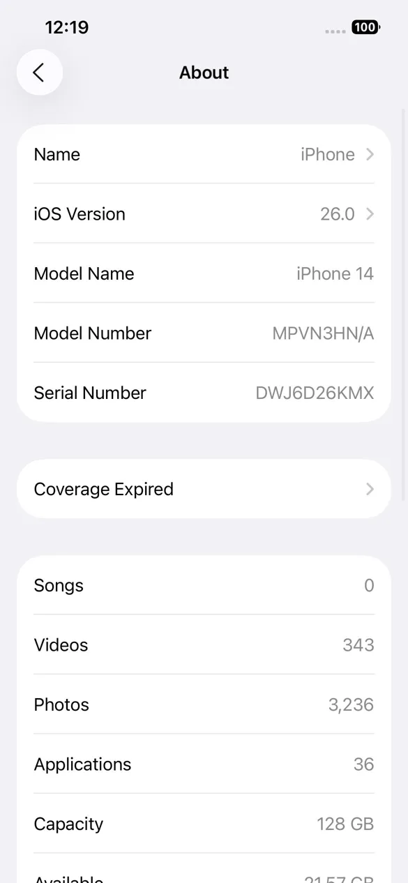 Apple Iphone 14 128GB Unlocked - Minor Dent, Original Box