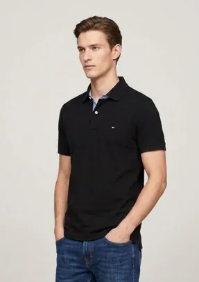 Tommy Hilfiger Black Polo Shirt - Used - Men's - Polo - Black - M/L - Small Tear At Back