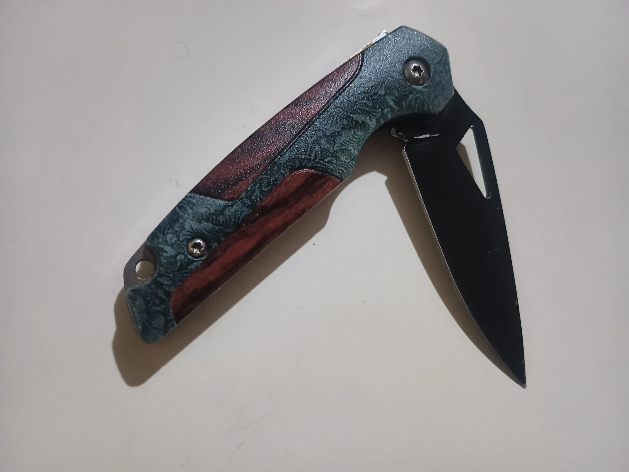 Buy used Folding Pocket Knife — Two-Tone Floral Handle online on Resellpur