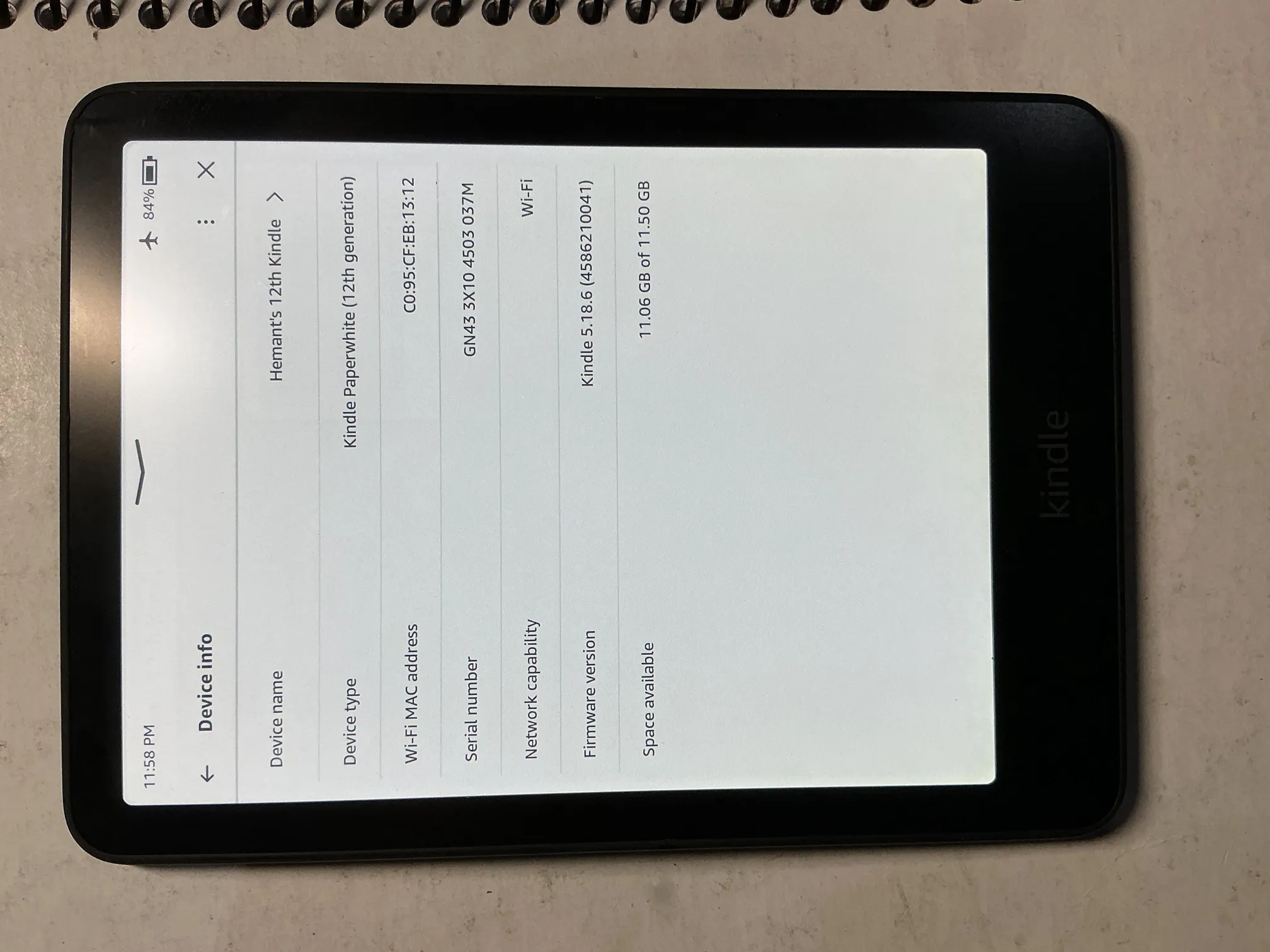 Buy used Amazon Kindle Paperwhite 12th Generation, Black, Very Good Condition online on Resellpur