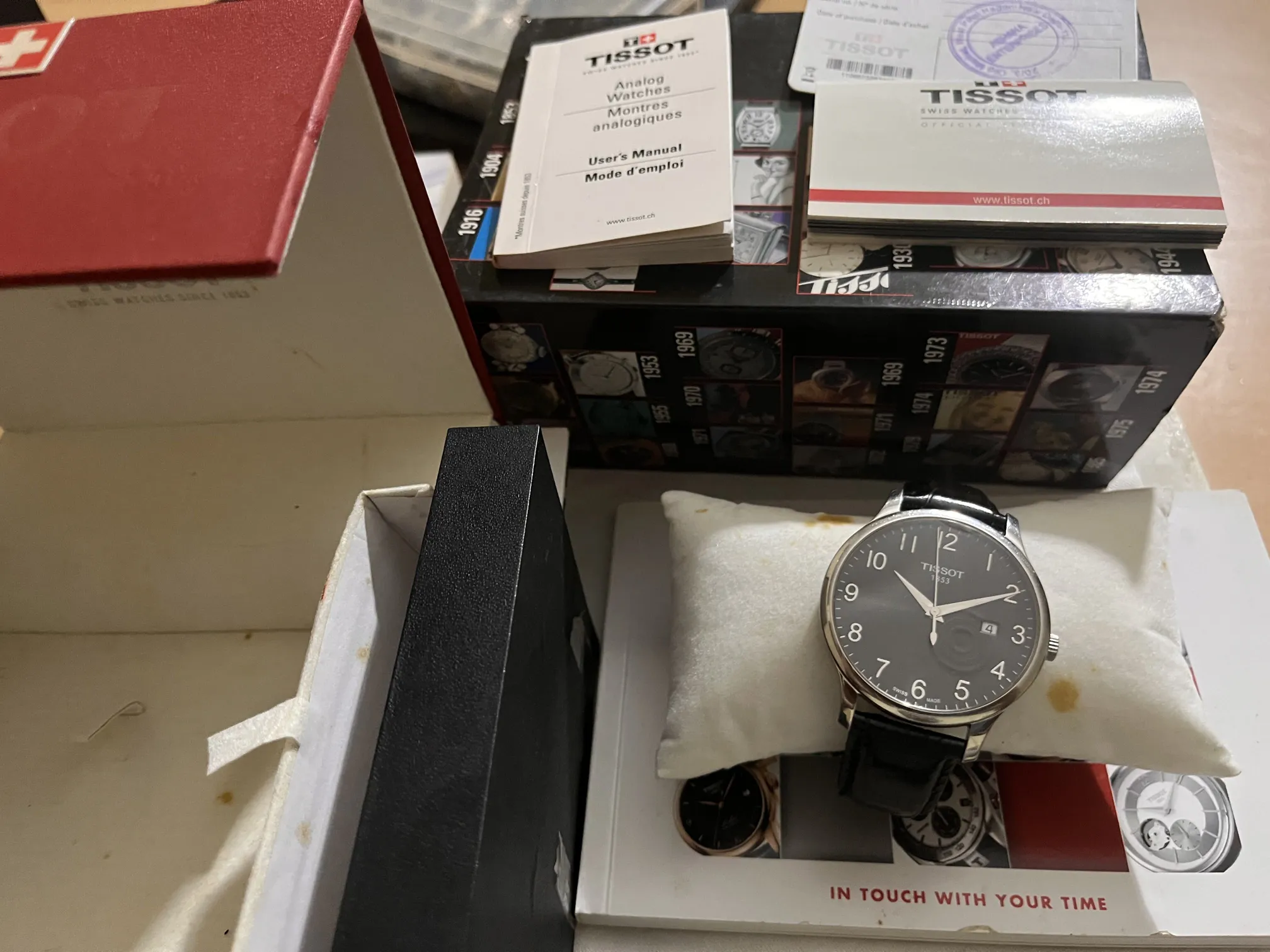 Buy used Tissot Gentlemen Quartz Watch - Like New - Black - 42mm - Sapphire Crystal online on Resellpur