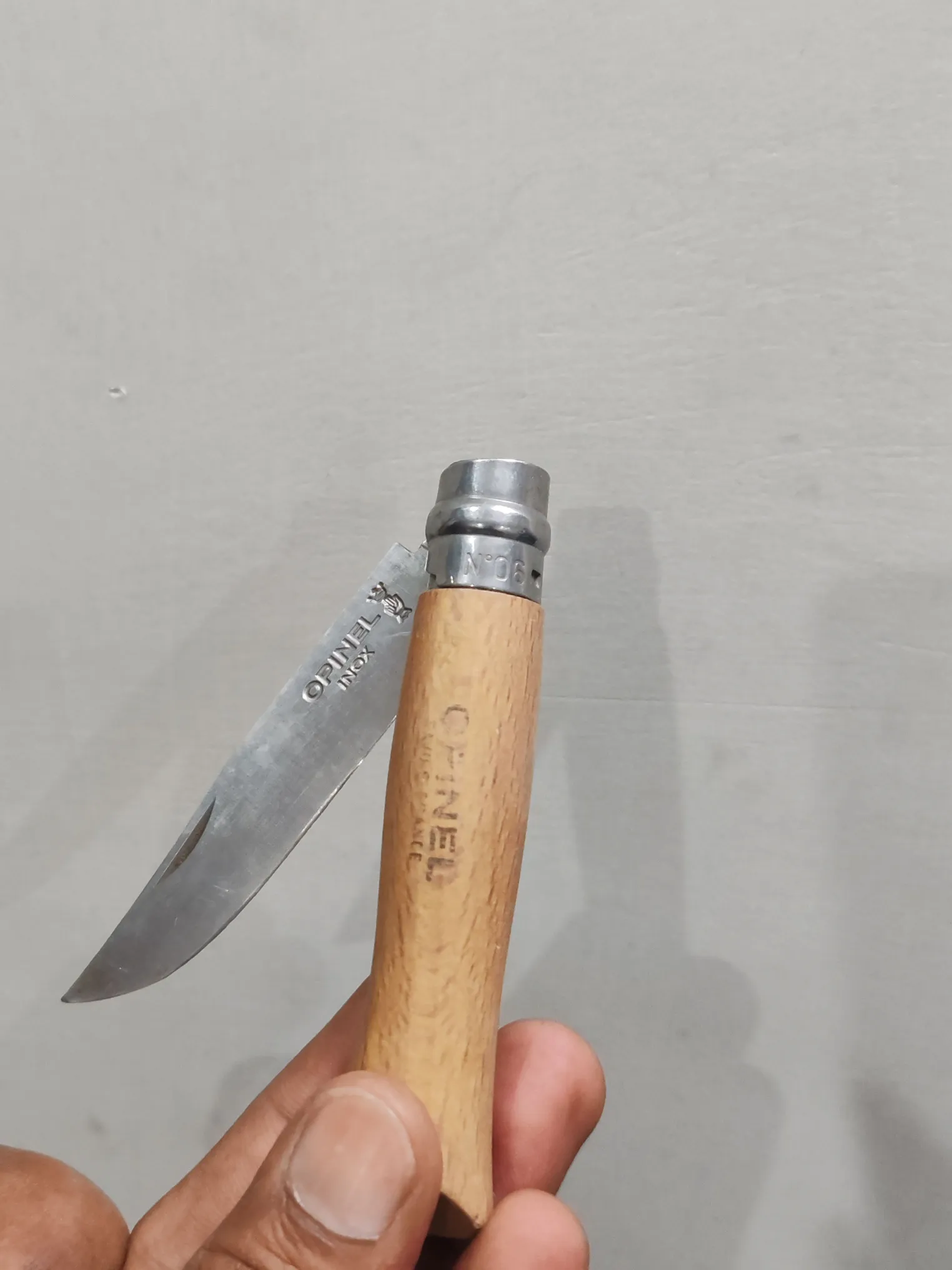Buy used Opinel No. 6 Preloved Folding Knife Wood Handle Stainless Steel Blade online on Resellpur