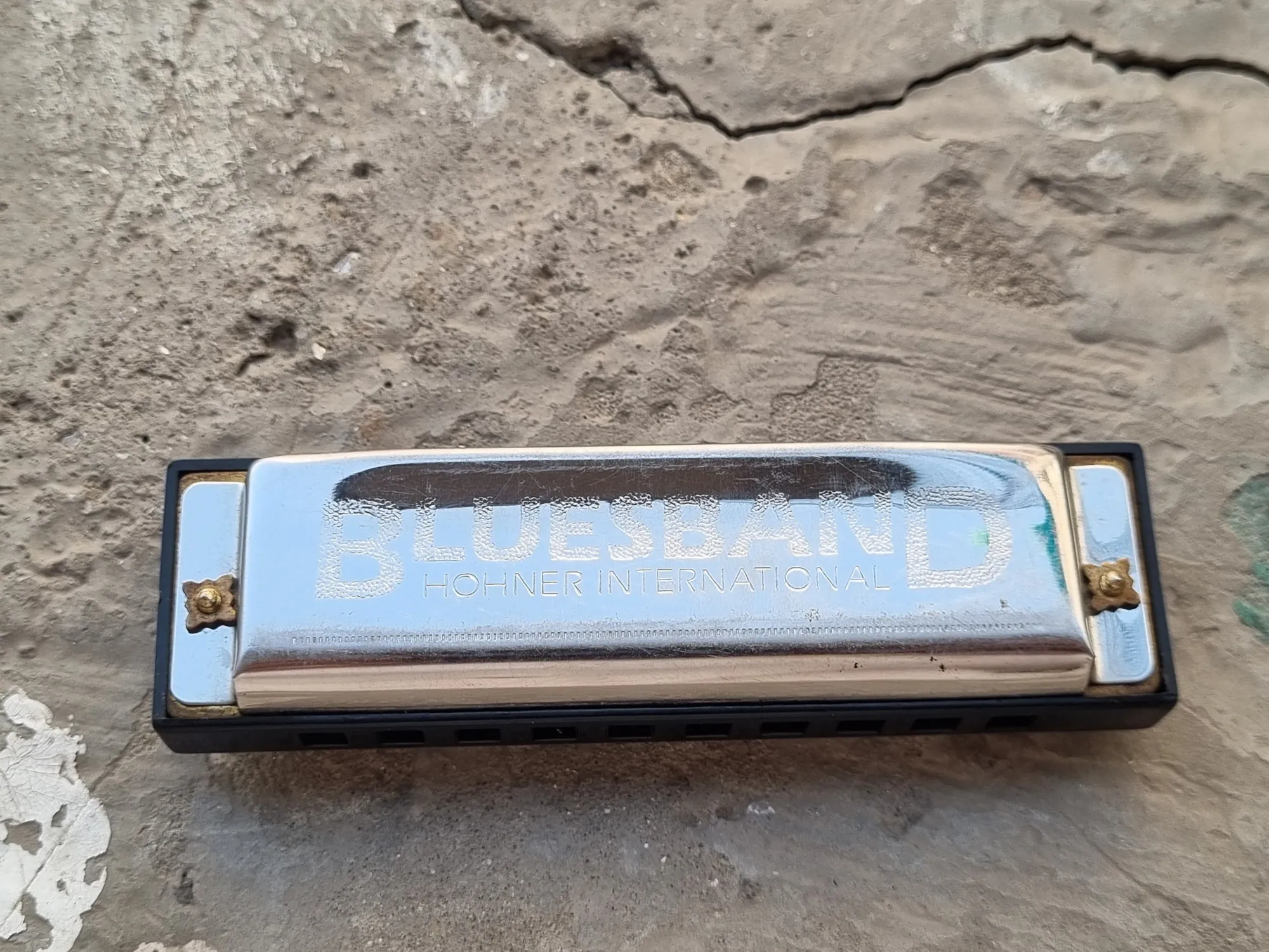 Hohner Bluesband Original Harmonica - Full Working - Black/silver - Under 1 Kg