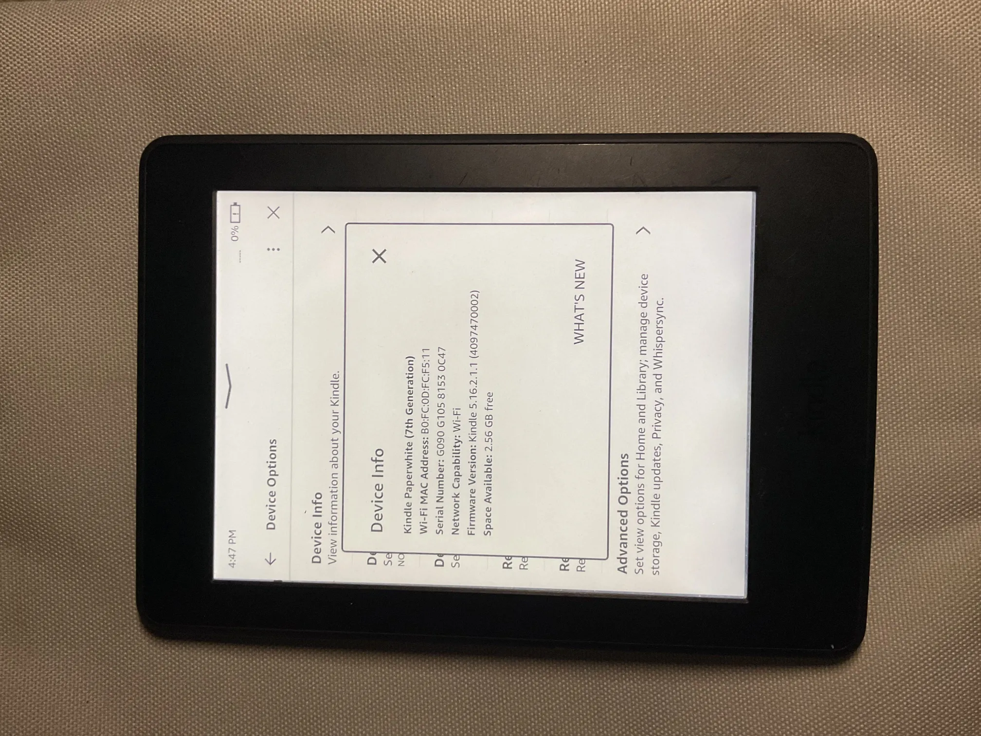 Sold second hand Amazon Kindle Paperwhite 7th Generation E-reader Black on Resellpur