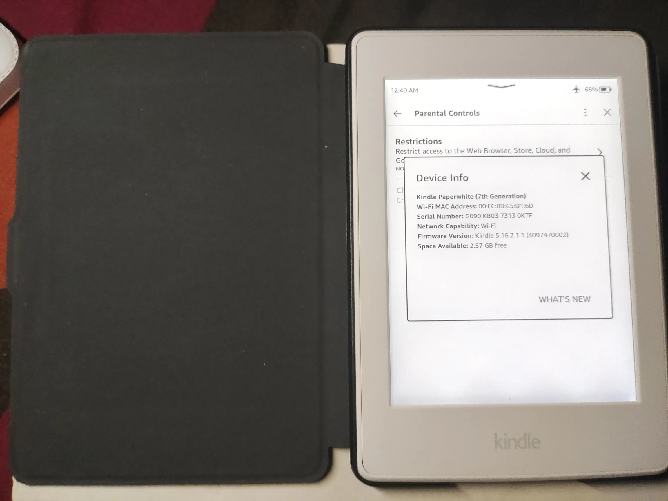 Buy used Amazon Kindle Paperwhite 7th Generation E-reader With Cover online on Resellpur