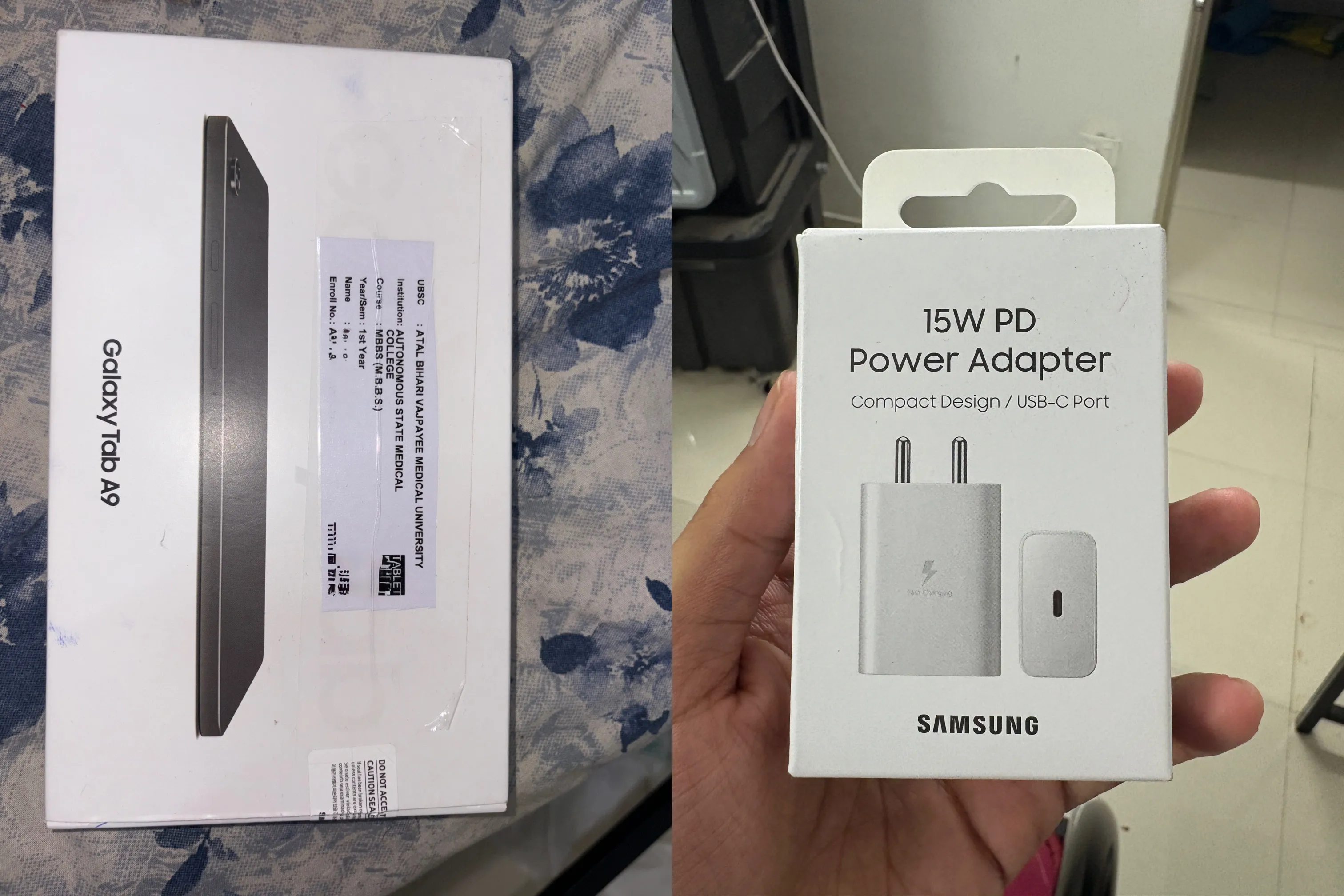 Buy used Samsung Galaxy Tab A9 Unlocked Tablet Graphite 4GB RAM 64GB Storage With Adapter online on Resellpur