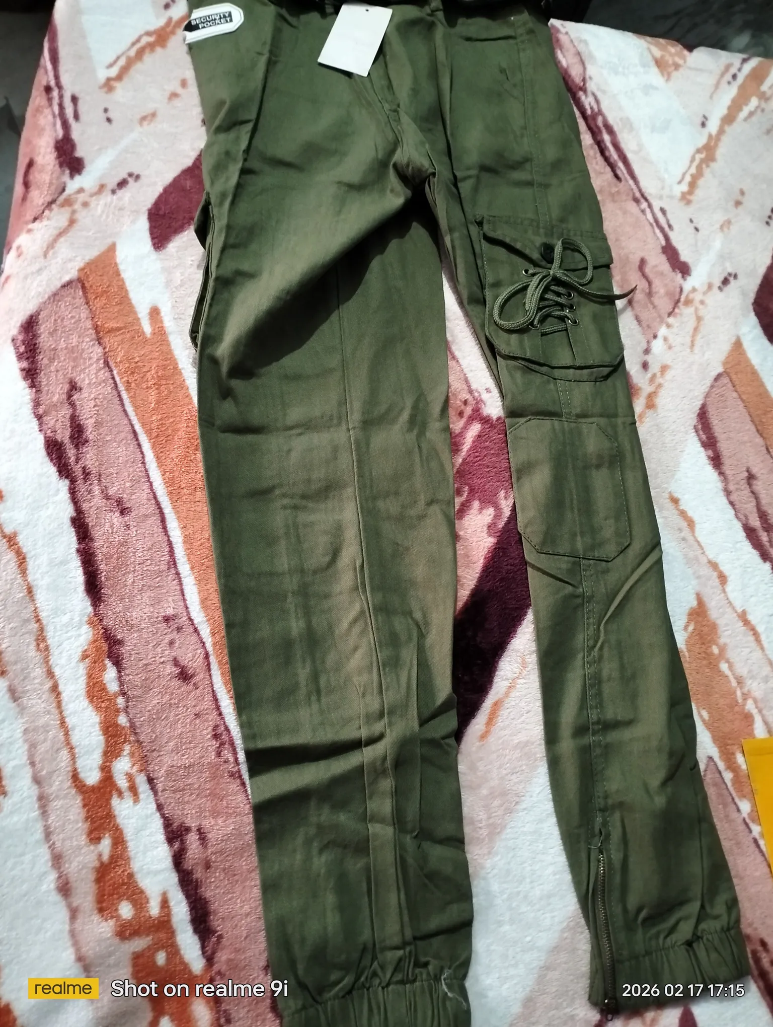 Superdry New Men's Cargo Pants Olive Green Waist 32 Inch Stylish Design