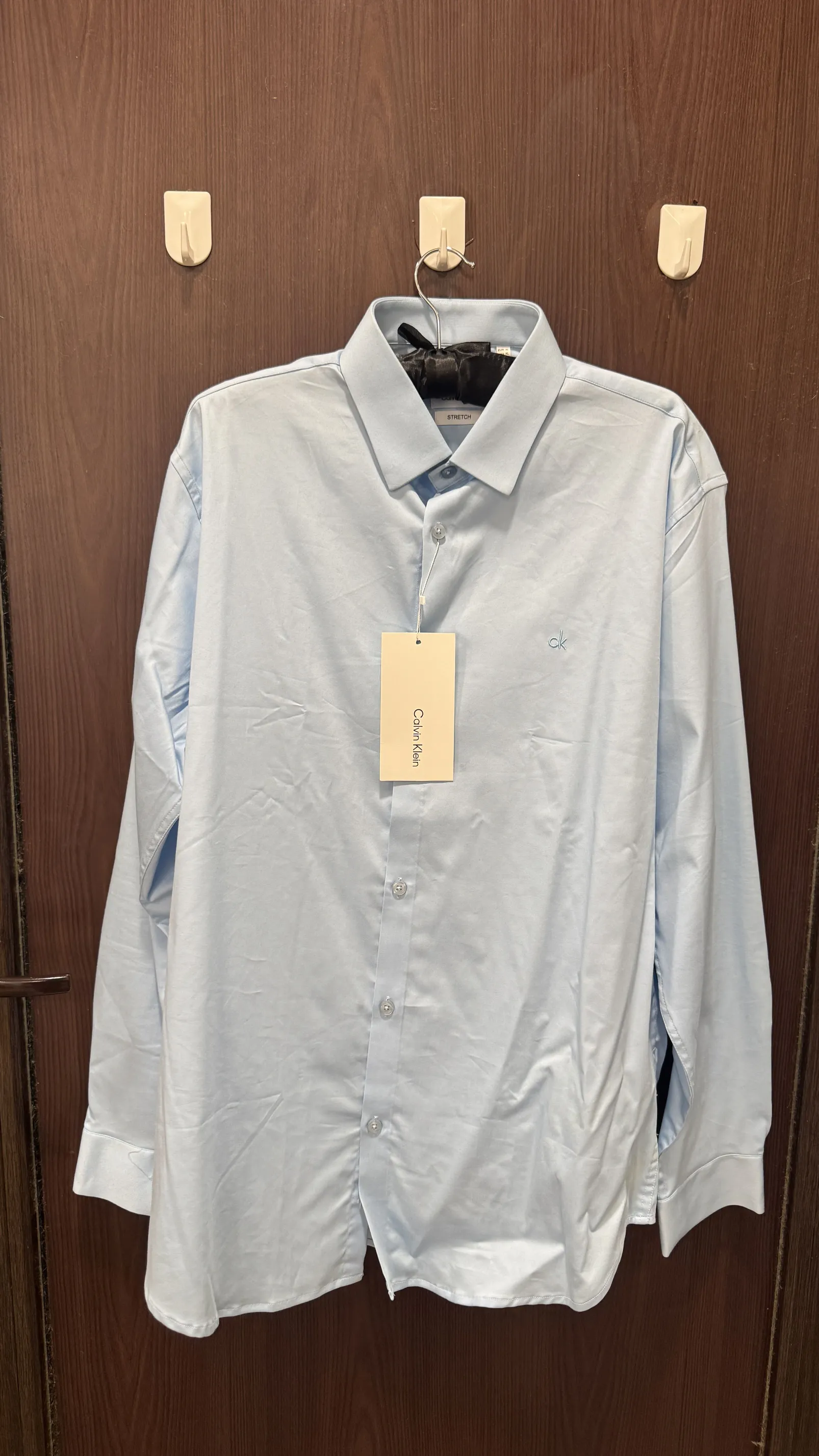 Buy used Calvin Klein Blue Formal Shirt - New - Men's - Light Blue - XL/XXL - Stretchable online on Resellpur
