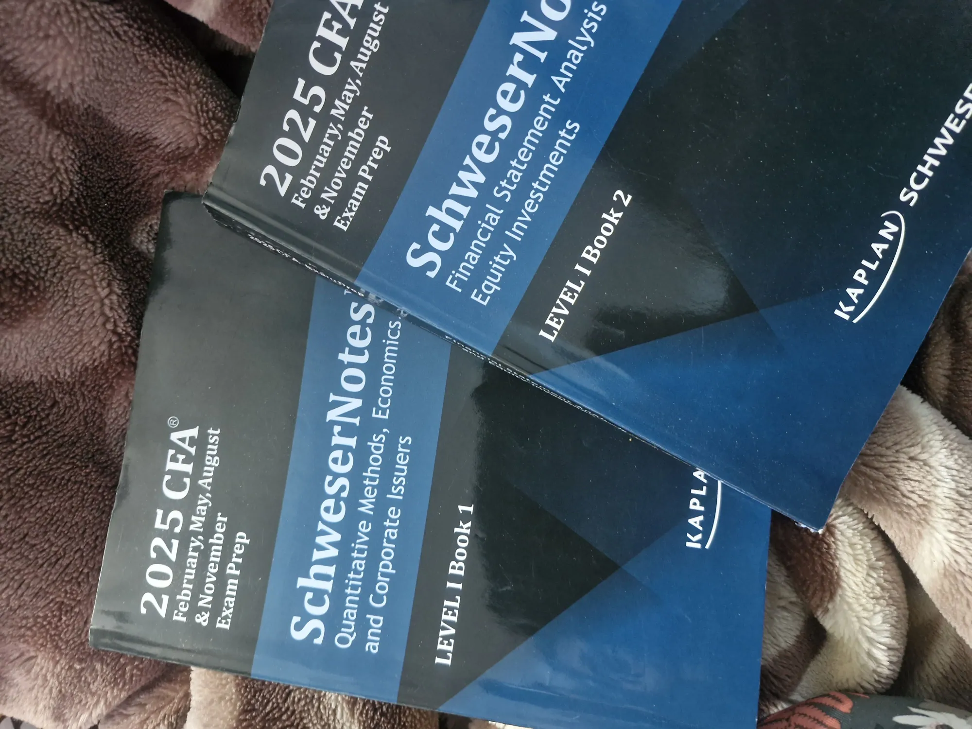 Kaplan Schweser Notes CFA Level I Exam Prep Books - Blue - Set Of 4