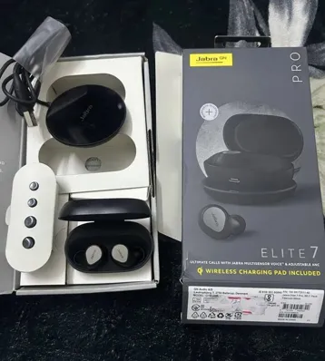 Jabra Elite7 Pro Like New Wireless Earbuds Black With Wireless Charging Pad