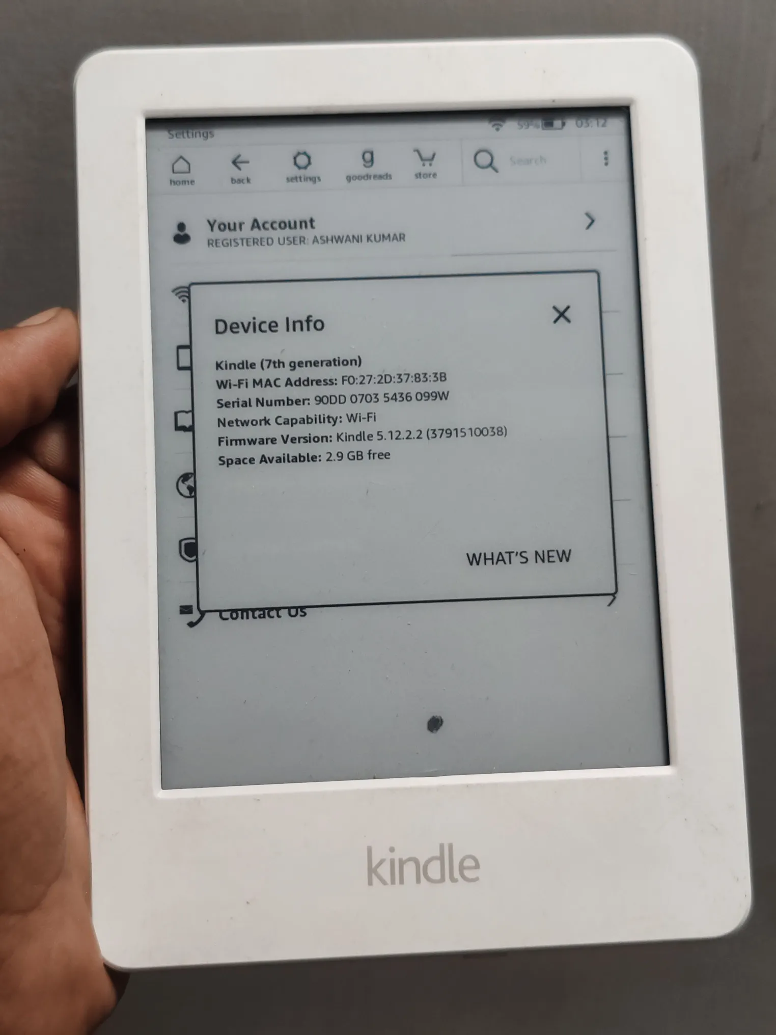 Buy used Kindle 7th Gen (basic) – Glare-free Display – No Backlight – Good Condition – White online on Resellpur