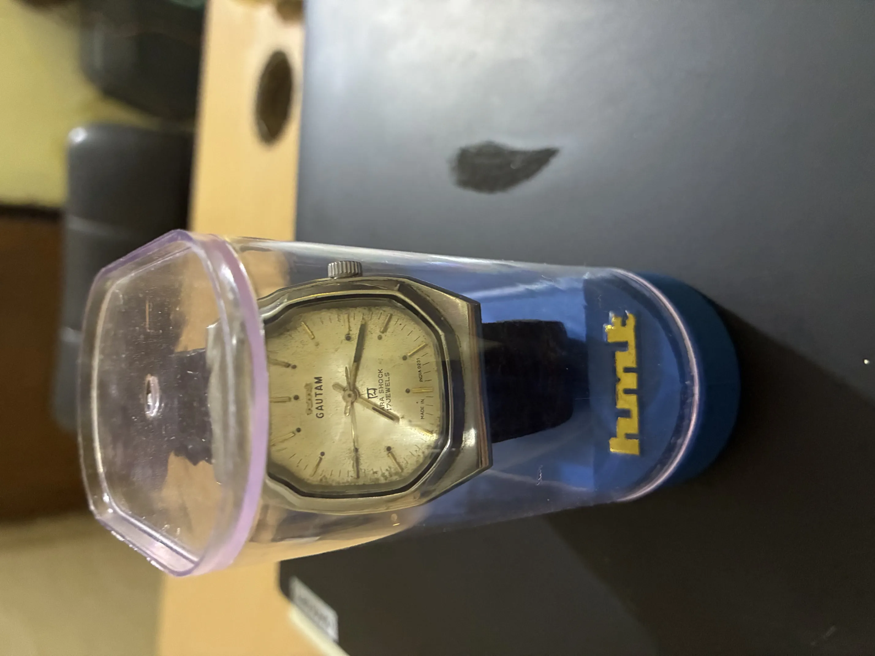 Buy used HMT Gautam Vintage Mechanical Men's Wristwatch, Hand-wound, 17 Jewels online on Resellpur