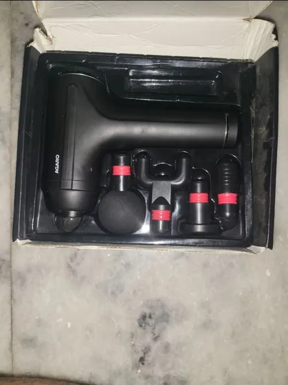 Buy used Agaro Galaxy Gun Massager - Used - Black - 4 Heads - 6 Speeds - 4000mah Battery online on Resellpur