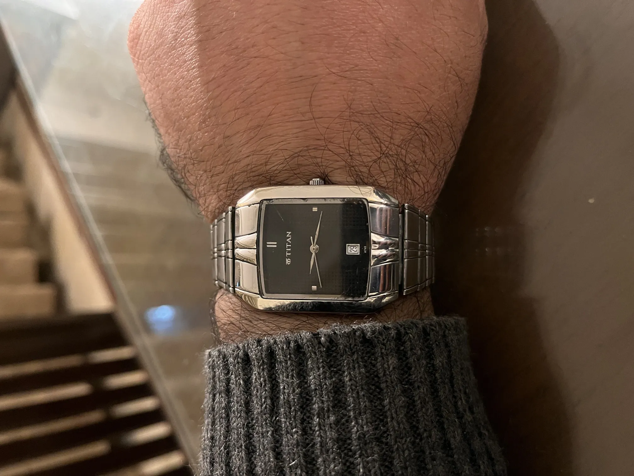 Buy used Titan Quartz Wrist Watch - Used - Unisex - Silver - online on Resellpur