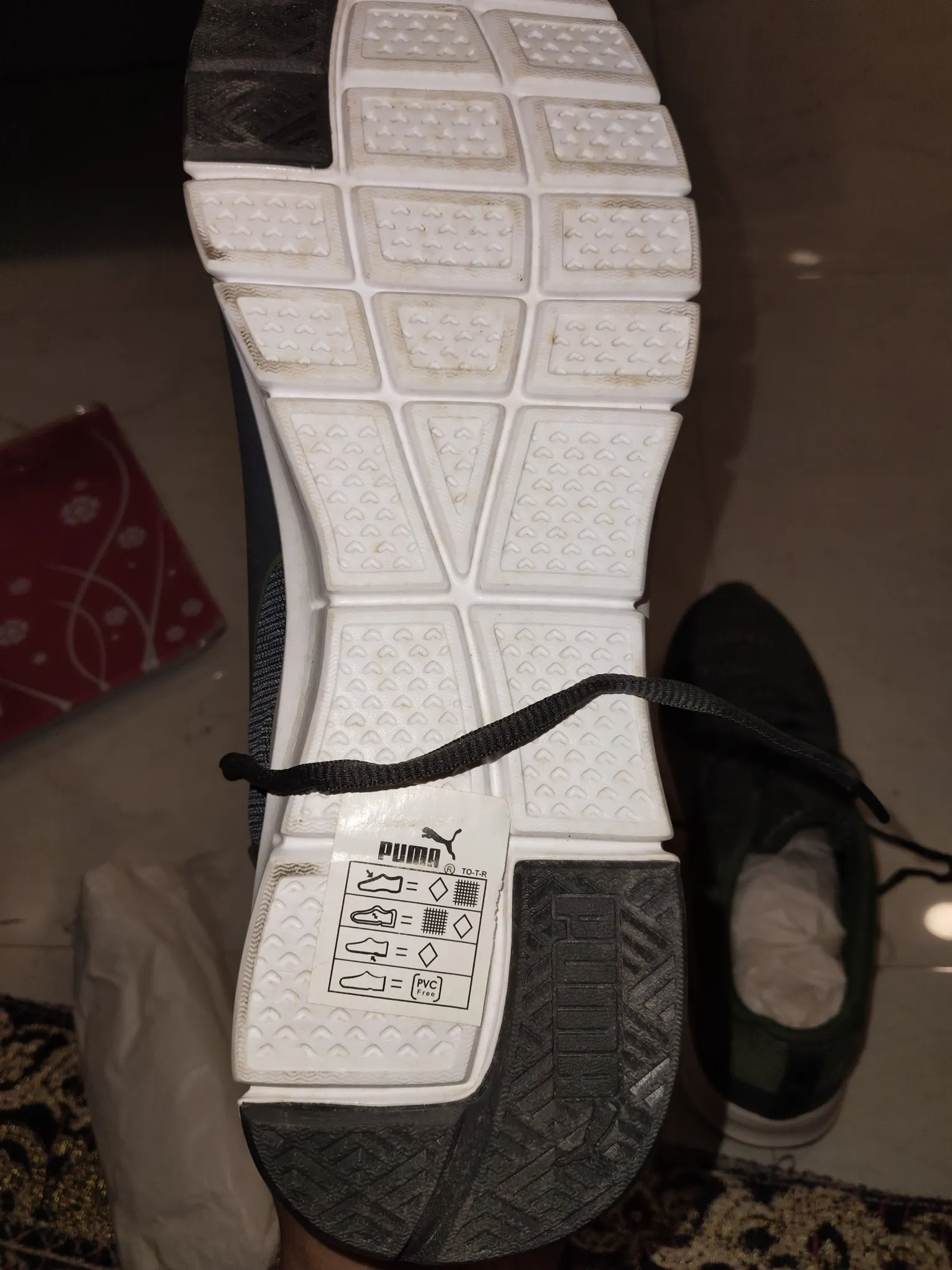 Puma Unused Men's Running Shoes Grey/green UK10.5 Softfoam Comfort