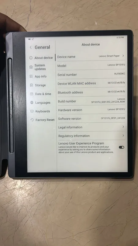 Buy used Lenovo paper tablet e ink device without pen online on Resellpur