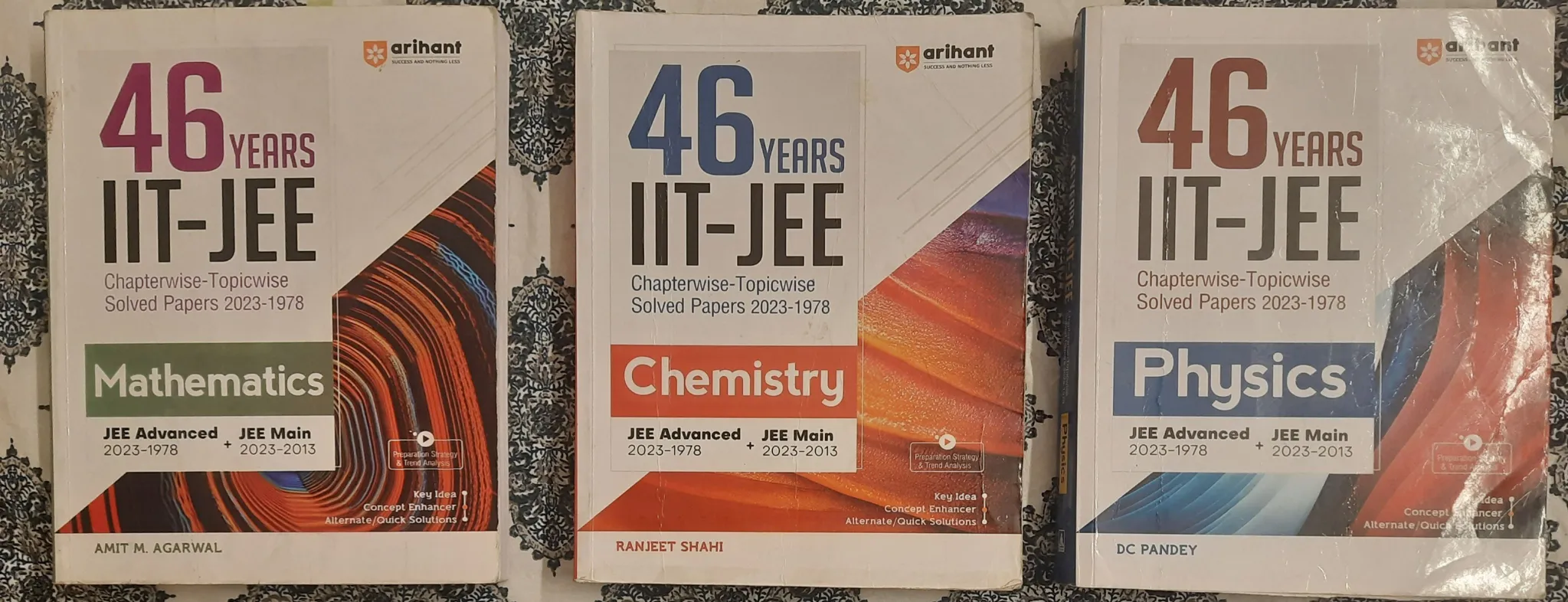 Buy used Arihant IIT-JEE 46 Years Solved Papers Mathematics Chemistry Physics Set online on Resellpur