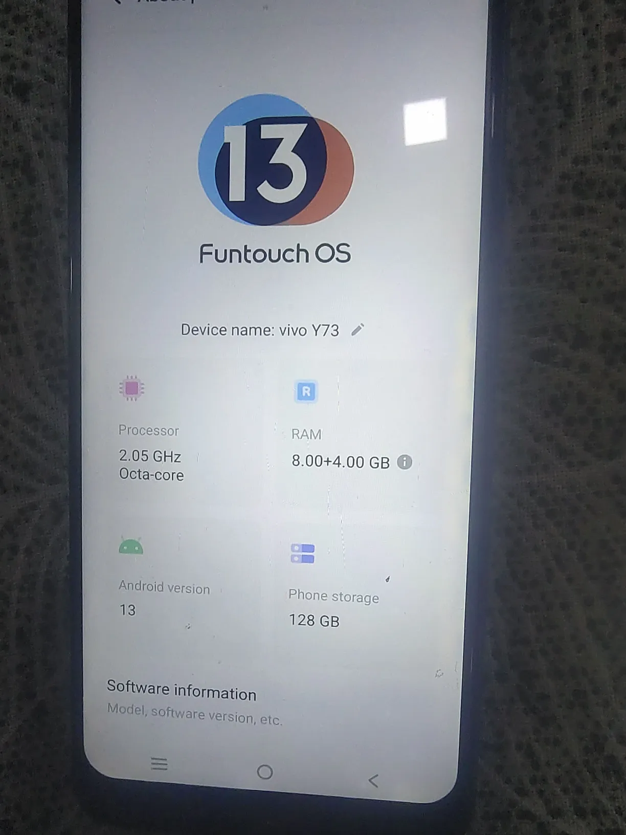 Sold second hand Vivo Y73 Used Smartphone Purple 8GB RAM 128GB Storage on Resellpur