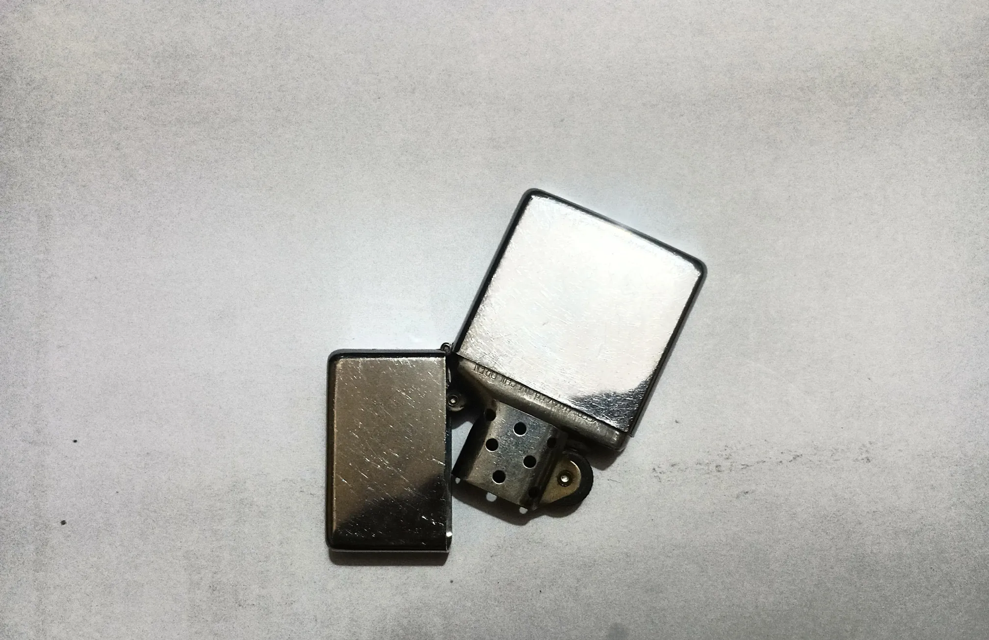 Buy used ZORRO Vintage Refillable Pocket Lighter - Silver Metal Windproof Design online on Resellpur