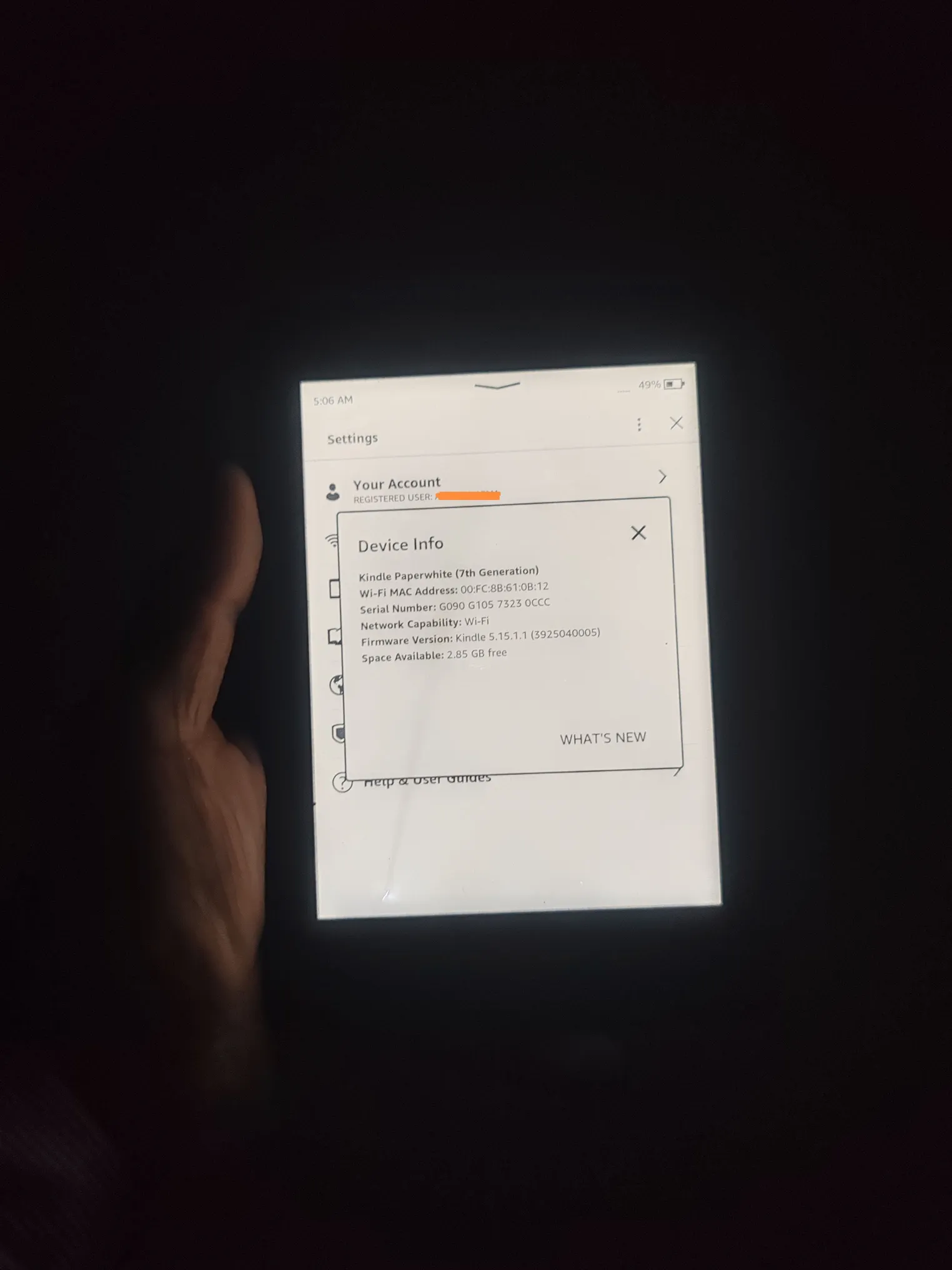 Buy used Kindle Paperwhite 7th Gen Excellent Condition Black E-reader With Backlight online on Resellpur