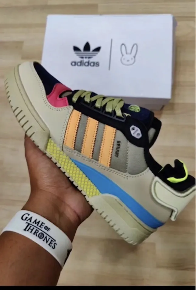 Buy used Adidas Bad Bunny Sneakers UK8 Multi-color Unique Design online on Resellpur