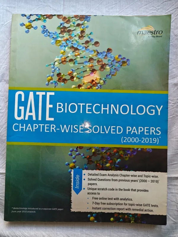 Wiley Biotechnology Chapter-wise Solved Papers 2000-2019 Paperback