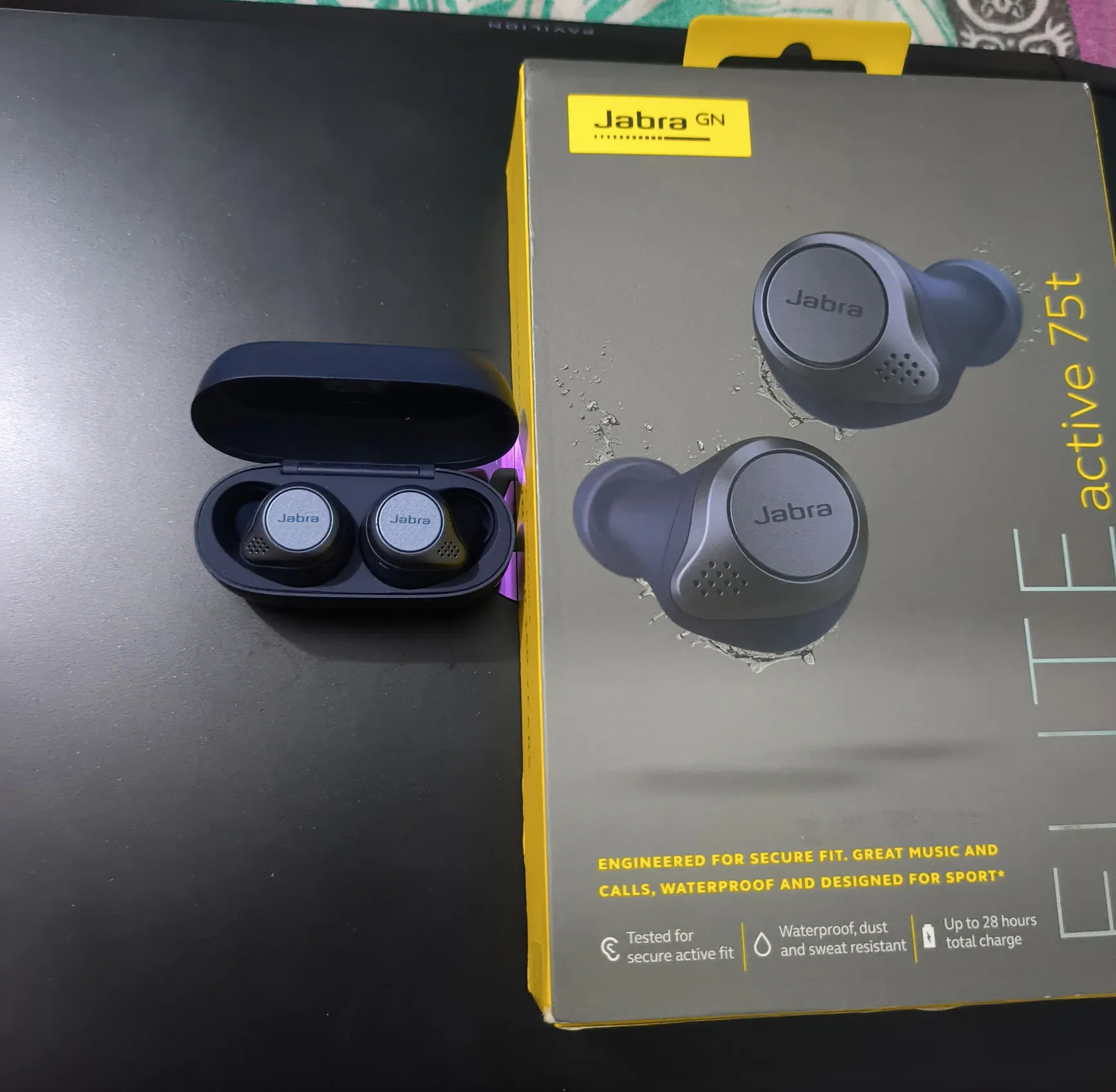 Buy used Jabra Elite 75t ANC | Slightly Used | Earbuds | Blue | Active Noise Cancellation online on Resellpur