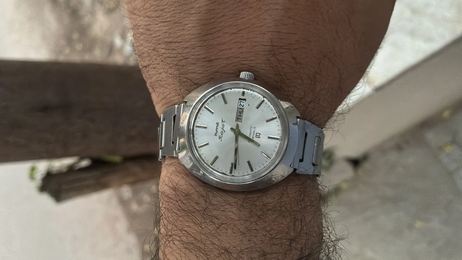 HMT Rajat Automatic Watch - Original - Unisex - Silver - Chains