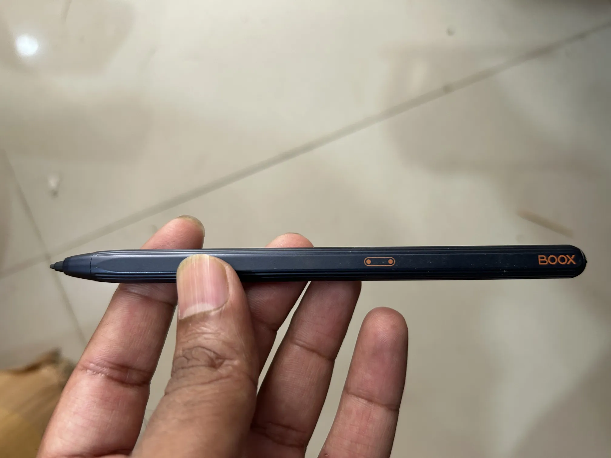 Buy used Boox Pen Plus Stylus, Like New Condition, Dark Blue With Orange Accents online on Resellpur