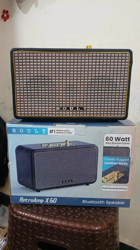 Buy used Boult Retro Amp X60 Bluetooth Speaker 60W Bass Boosted Dark Blue online on Resellpur