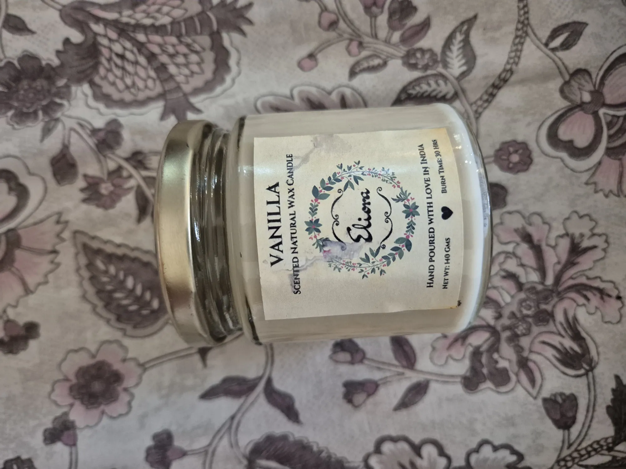 Buy used Eliora Vanilla Scented Natural Wax Candle 30hr Burn New online on Resellpur