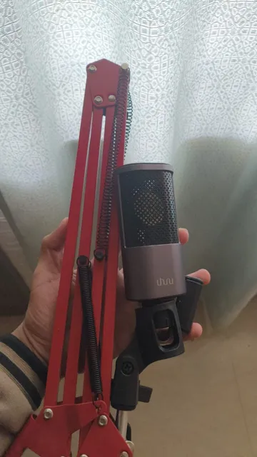 Sold second hand Professional Adjustable Microphone Stand With Mic For Studio Recording on Resellpur