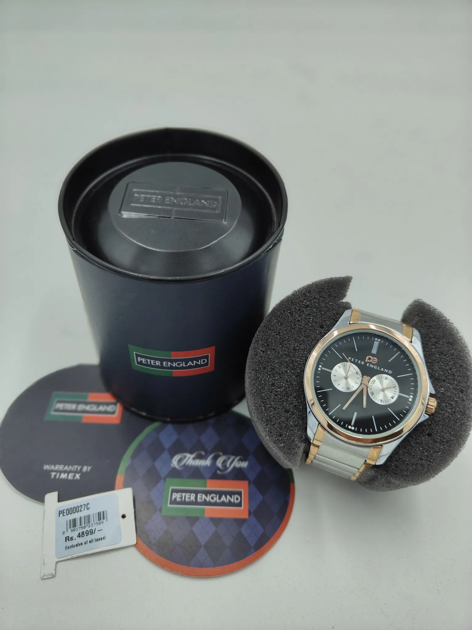 Peter England Men's Analogue Chain Watch - Elegant Gift