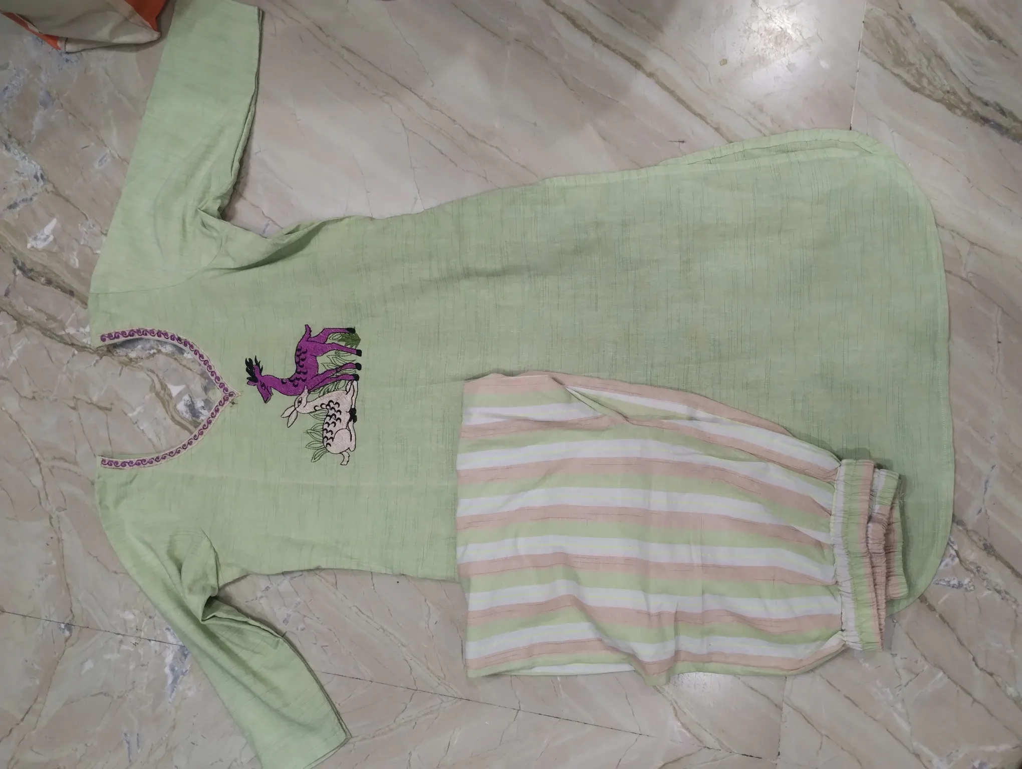 Women's Medium Cotton Salwar Suit With Colorful Dupatta