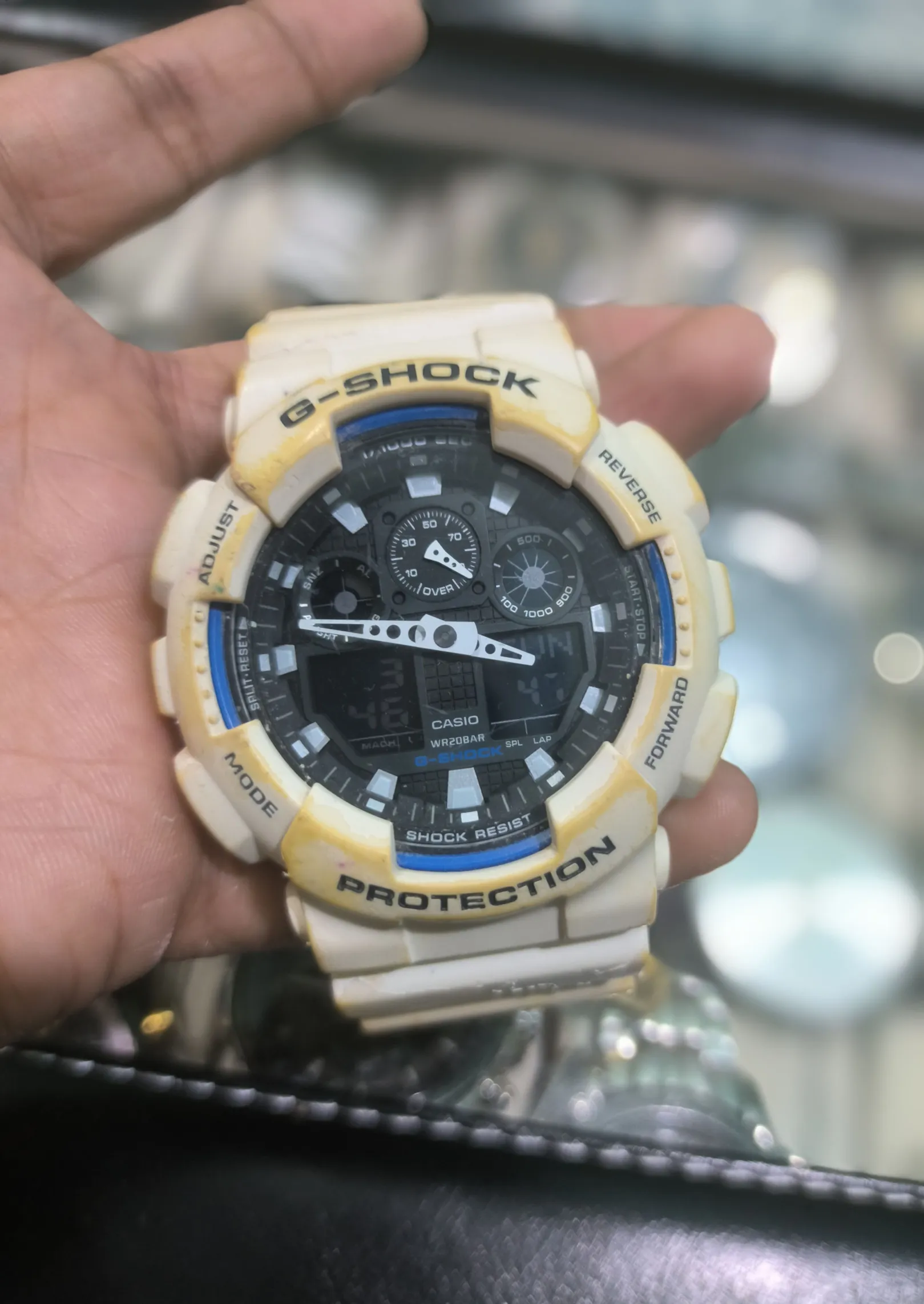 Buy used Casio G-shock GA-100B-7ADR Analog-digital Men's Watch Black online on Resellpur