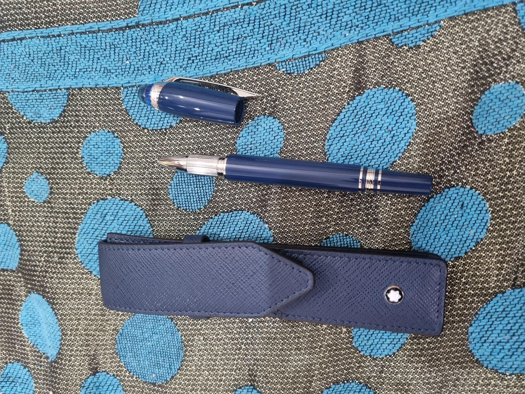 Montblanc Starwalker Blue Limited Edition Fountain Pen 14KT Gold Nib