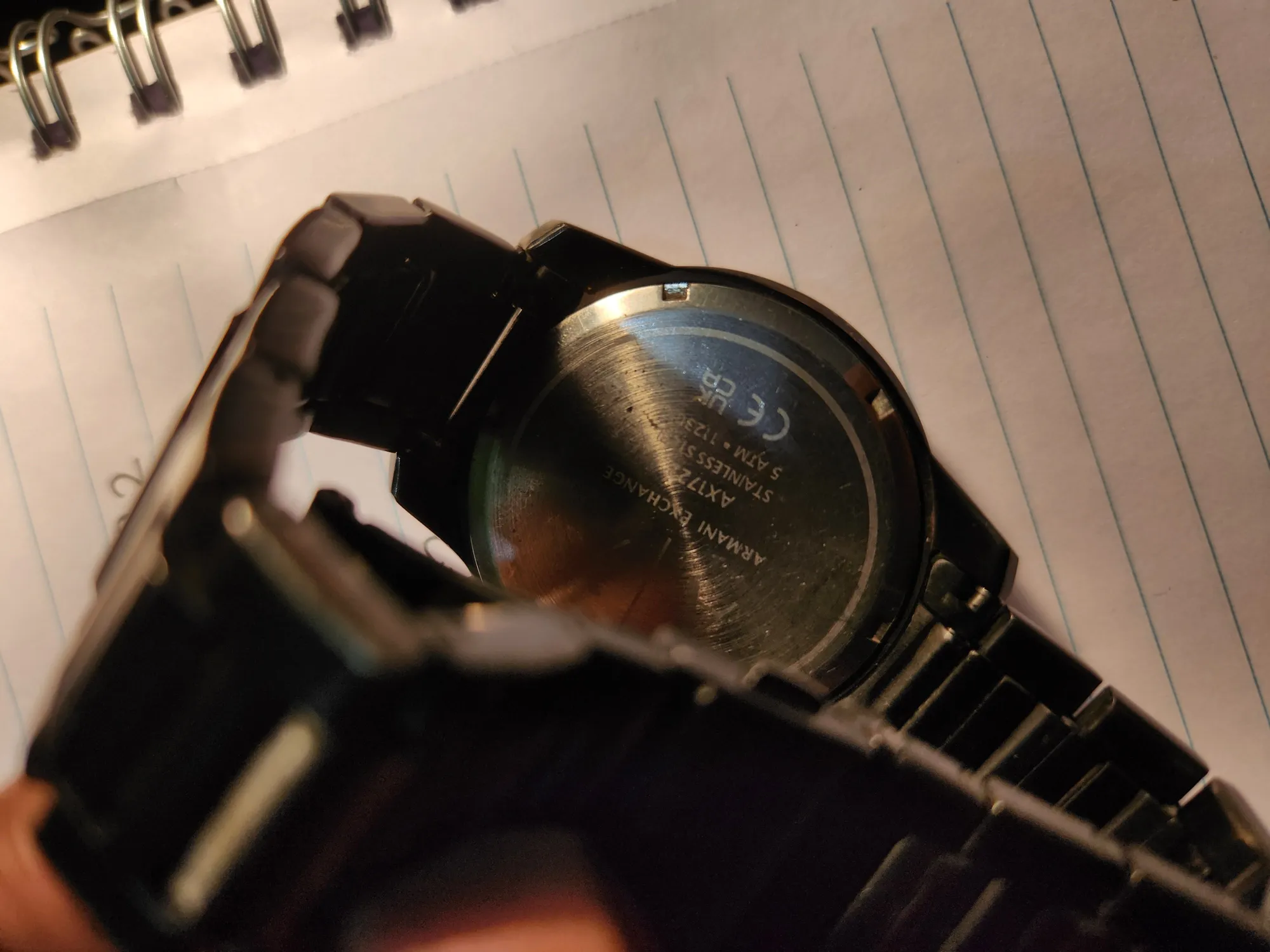 Buy used Armani Exchange AX1722 Used Men's Watch Black Stainless Steel Chronograph online on Resellpur